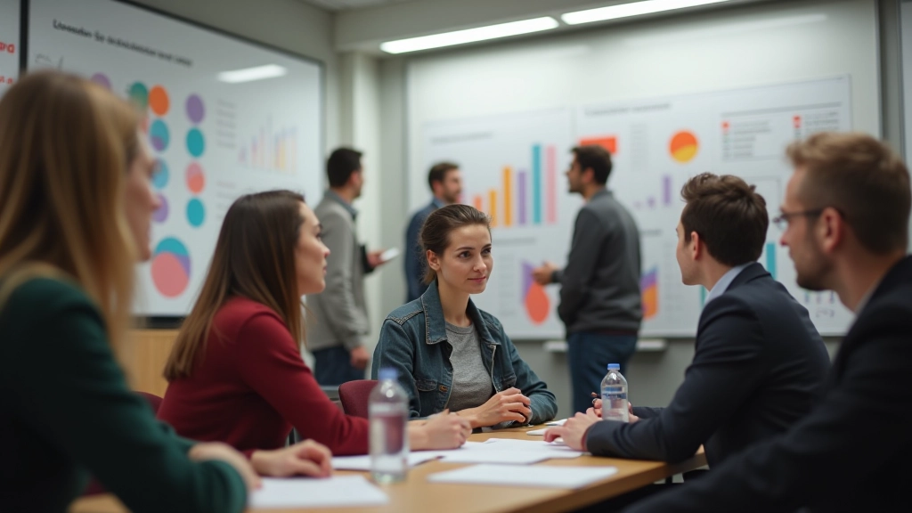 Gruppe von Studierenden und Fachleuten in einem Seminar über demografische Veränderungen und Rentensystemreformen