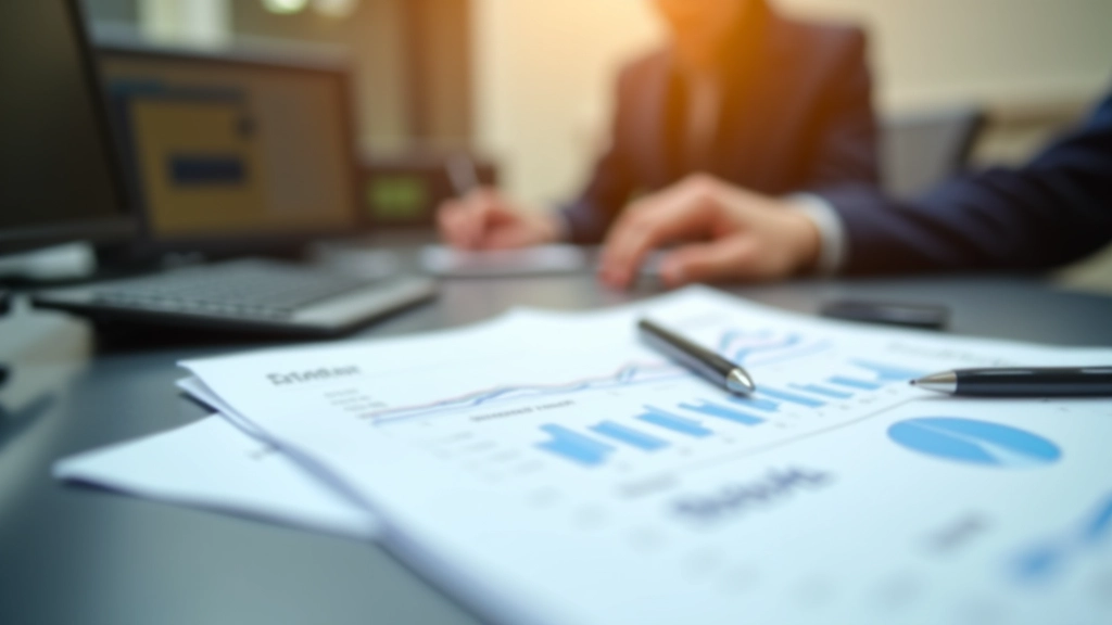Kapitaldeckung und Pensionsfonds: Graphen und Investitionspapiere auf modernem Schreibtisch